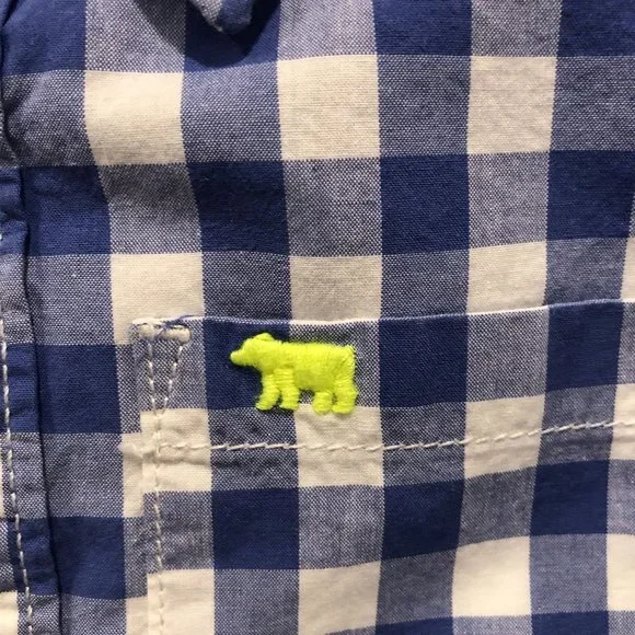 Carter's Boy Toddler Plaid Button Down Shirt Blue White Size 4T - Picture 6 of 11